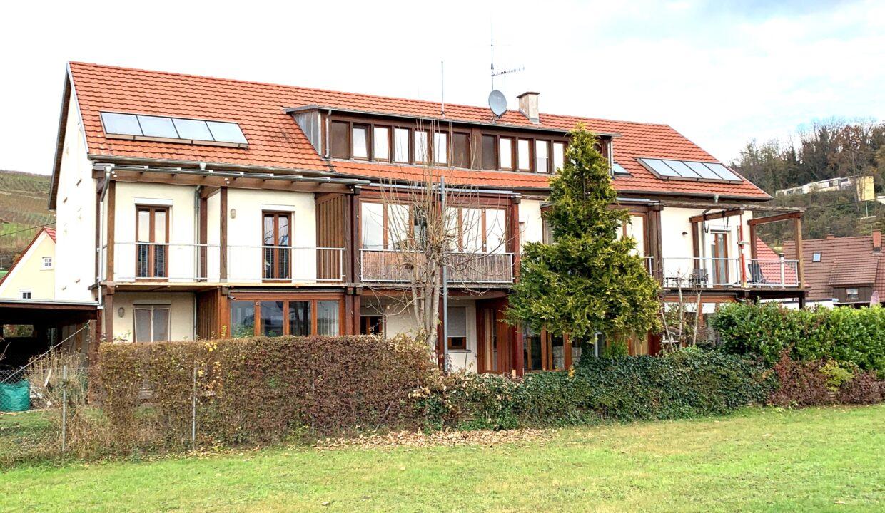 Hausansicht-Gartenseite- Wohnung